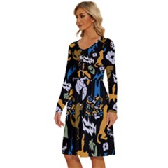 Long Sleeve Dress With Pocket 
