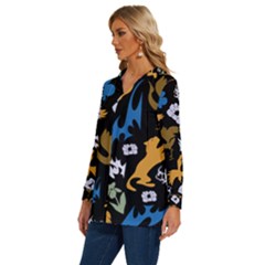 Long Sleeve Drawstring Hooded Top 