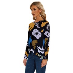 Long Sleeve Crew Neck Pullover Top 