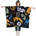 Pattern Design Seamless Texture Women s Hooded Rain Ponchos