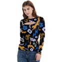 Women s Cut Out Long Sleeve T-Shirt 