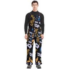 Men s Side Zip Front Pouch Ski And Snowboard Bib Pants	 