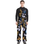 Pattern Design Seamless Texture Men s Side Zip Front Pouch Ski And Snowboard Bib Pants	