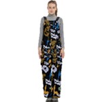 Pattern Design Seamless Texture Women s Side Zip Front Pouch Ski And Snowboard Bib Pants	