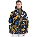 Pattern Design Seamless Texture Men s Multi Pockets Zip Ski and Snowboard Waterproof Breathable Jacket