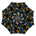 Pattern Design Seamless Texture Automatic Folding Umbrella with Case (Medium)