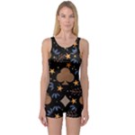 Seamless Pattern Repeat Repetition One Piece Boyleg Swimsuit