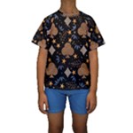 Seamless Pattern Repeat Repetition Kids  Short Sleeve Swimwear