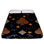 Seamless Pattern Repeat Repetition Fitted Sheet (Queen Size)