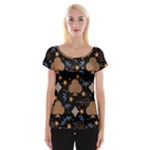 Seamless Pattern Repeat Repetition Cap Sleeve Top