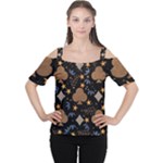 Seamless Pattern Repeat Repetition Cutout Shoulder T-Shirt
