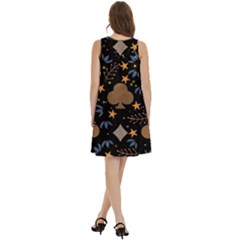 Round Neck Sleeve Casual Dress With Pockets 