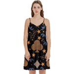 Seamless Pattern Repeat Repetition Mini Camis Dress With Pockets
