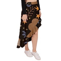 Asymmetrical Ruffle Hem Skirt  