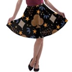 Seamless Pattern Repeat Repetition A-line Skater Skirt