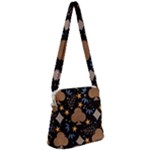 Seamless Pattern Repeat Repetition Zipper Messenger Bag