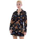 Seamless Pattern Repeat Repetition Women s Long Sleeve Casual Dress