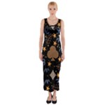 Seamless Pattern Repeat Repetition Fitted Maxi Dress