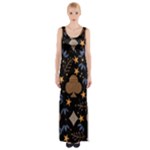 Seamless Pattern Repeat Repetition Thigh Split Maxi Dress