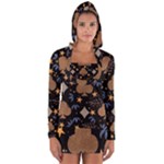 Seamless Pattern Repeat Repetition Long Sleeve Hooded T-shirt