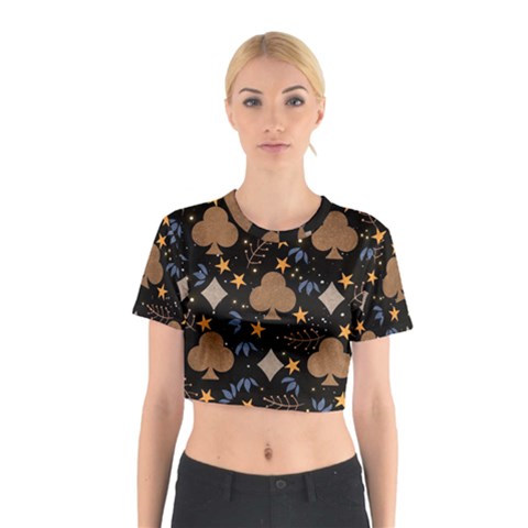 Seamless Pattern Repeat Repetition Cotton Crop Top from ArtsNow.com