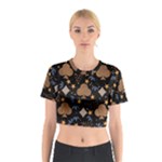 Seamless Pattern Repeat Repetition Cotton Crop Top