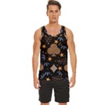 Seamless Pattern Repeat Repetition Men s Wide Collar Tank Top