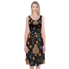 Seamless Pattern Repeat Repetition Midi Sleeveless Dress from ArtsNow.com