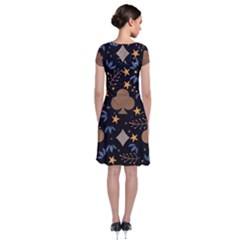 Short Sleeve Front Wrap Dress 