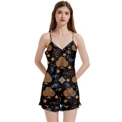 V-Neck Satin Loungewear Set 