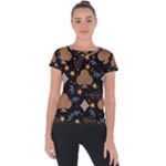 Seamless Pattern Repeat Repetition Short Sleeve Sports Top 
