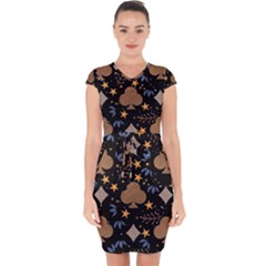 Capsleeve Drawstring Dress  