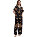 Short Sleeve Long Pants Satin Pajamas Set 