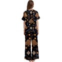Short Sleeve Long Pants Satin Pajamas Set 
