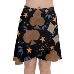 Chiffon Wrap Front Skirt 
