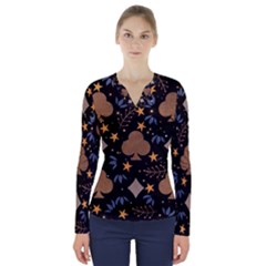 V-Neck Long Sleeve Top 