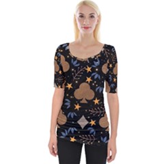 Wide Neckline T-Shirt 