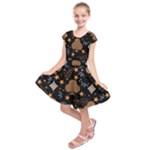 Seamless Pattern Repeat Repetition Kids  Short Sleeve Dress