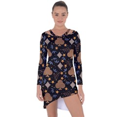Asymmetric Cut-Out Shift Dress 