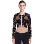 Seamless Pattern Repeat Repetition Long Sleeve Zip Up Bomber Jacket