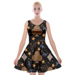 Seamless Pattern Repeat Repetition Velvet Skater Dress