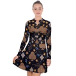 Seamless Pattern Repeat Repetition Long Sleeve Panel Dress