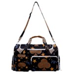 Seamless Pattern Repeat Repetition Sports Gym Duffle Bag with Shoe Compartment