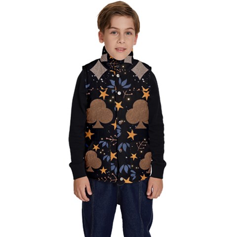 Seamless Pattern Repeat Repetition Kid s Button Up Puffer Vest from ArtsNow.com