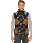 Seamless Pattern Repeat Repetition Men s High Neck Button Up Puffer Vest