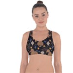 Seamless Pattern Repeat Repetition Cross String Back Sports Bra