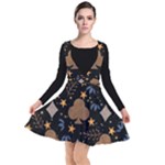 Seamless Pattern Repeat Repetition Plunge Pinafore Dress