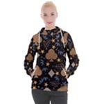 Seamless Pattern Repeat Repetition Women s Hooded Pullover