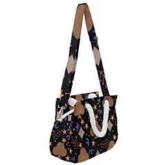 Rope Handles Shoulder Strap Bag 