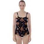 Seamless Pattern Repeat Repetition Twist Front Tankini Set